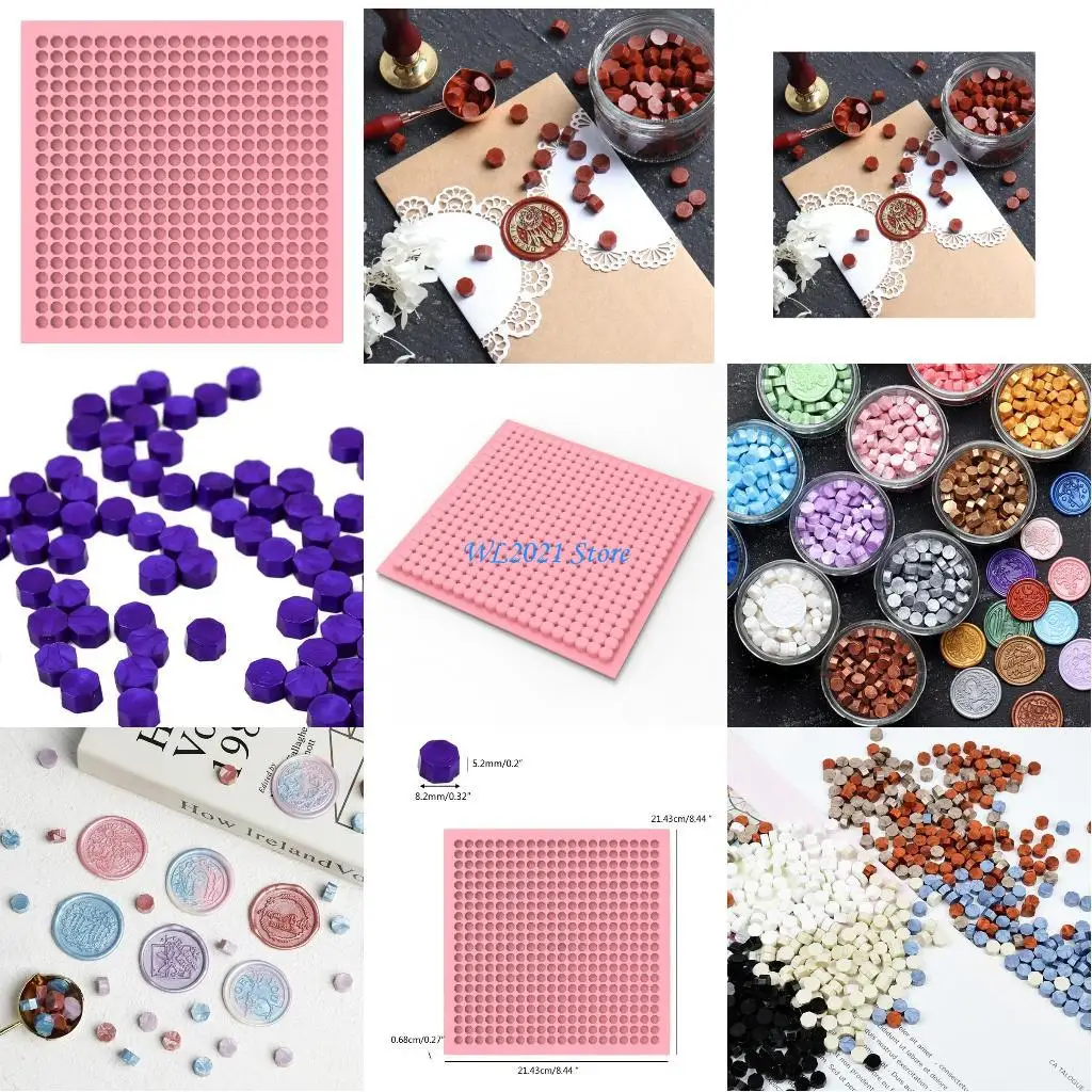 

G5GC Wax Seal Mold Silicone Mat for Wax Seal Stamp for DIY Craft Cards Envelope