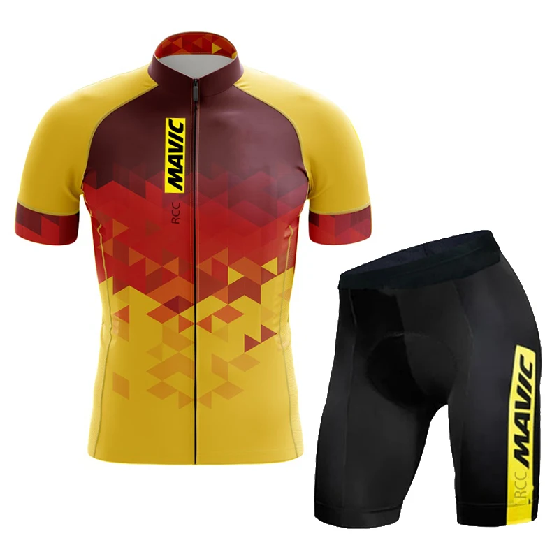 2024 MAVIC Short Sleeve Cycling Sets for Men, Triathlon Bib Shorts Suit, Summer Clothing - view 2