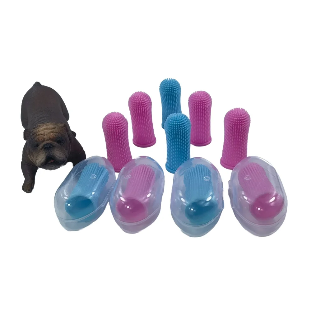 

Dog Finger Toothbrush,Dog & Cat Toothbrush,360º Silicone Puppy Tooth Brush,Dogs Cats Teeth Cleaning Dental Care,Pet Toothbrush