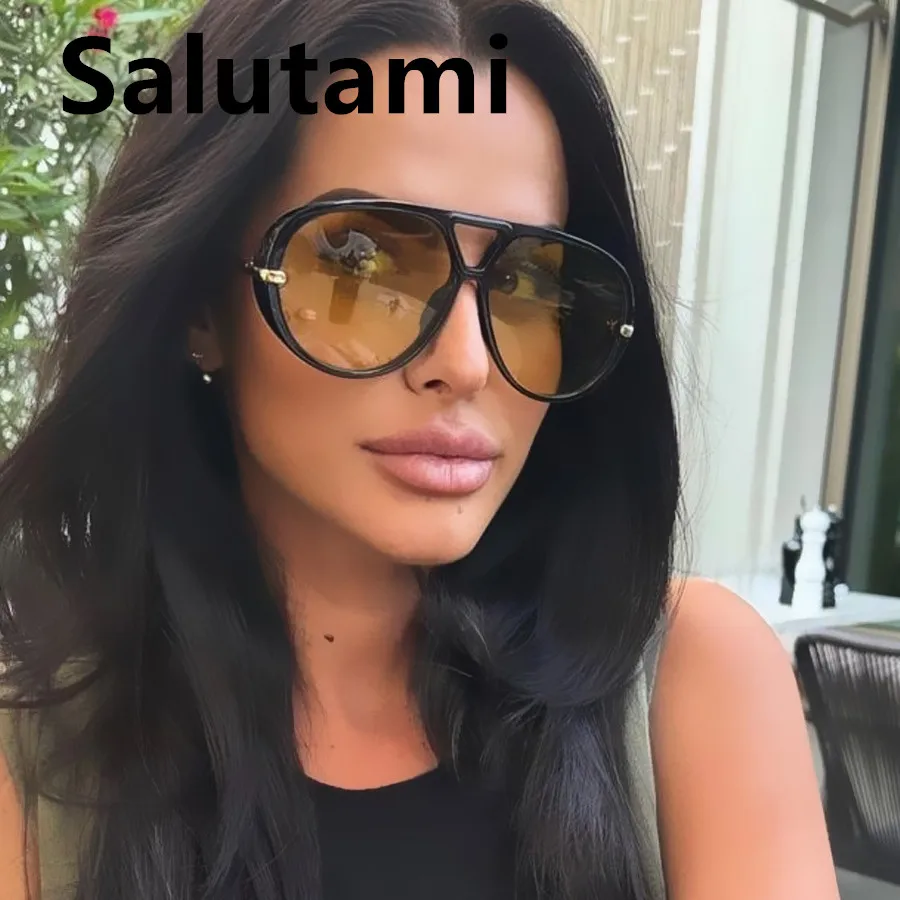 vintage oversized oval ally sunglasses women new fashion brand gradient elegant sun glasses ladies trendy sexy shades uv400