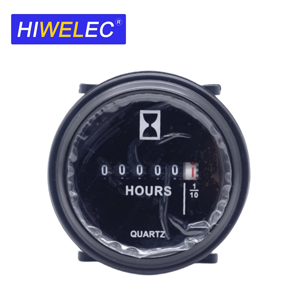 Round Hour Meter Counter SH-1 Quartz Timer Industrial Electronic Mechanical Timer for Car Motorcycle Generator DC6-80V