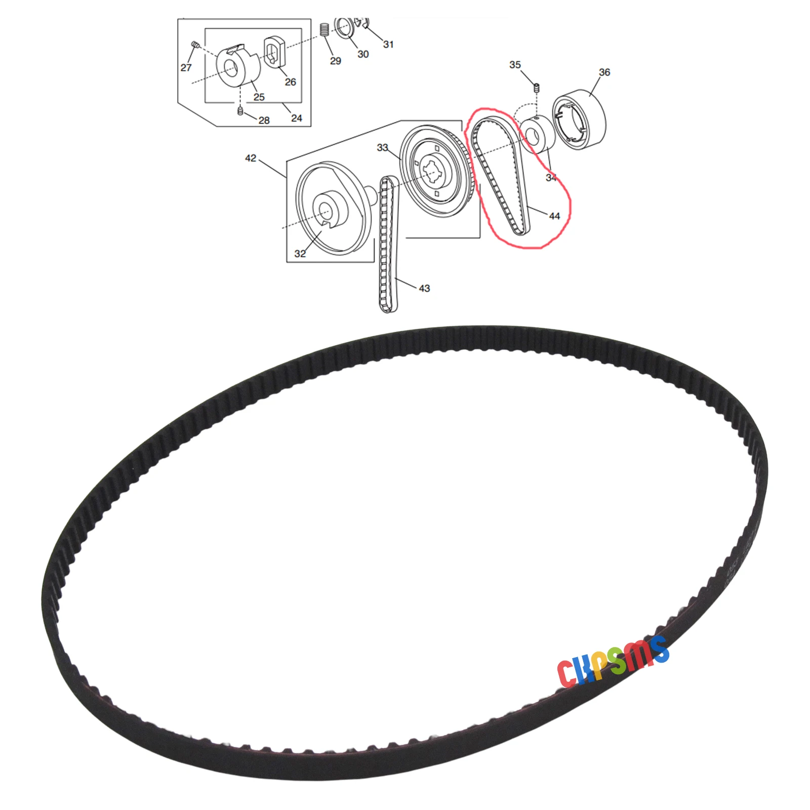 1PCS #846188009 Motor Belt FOR Elna 7200 7300 Janome MC6300P,MC6500P,MC6600P Necchi QS60