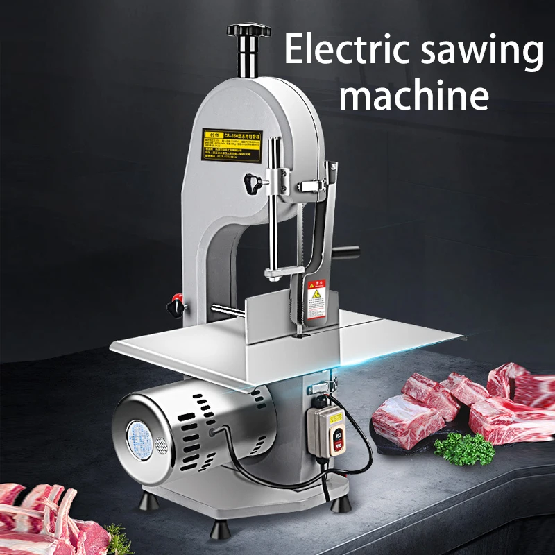 110V/220V Commercial Meat Slicer Bone Cutting Machine Large Table Electric Meat Saw Metal Desktop Professional Meat Cutting