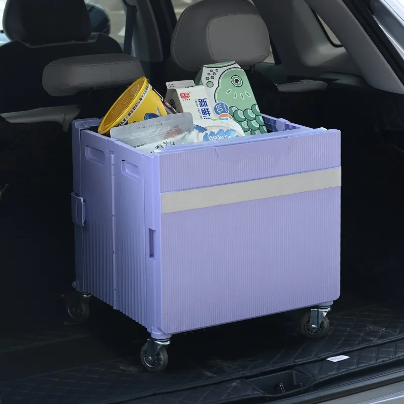 Household shopping trolley Light portable folding shopping cart Hand pulling express trolley