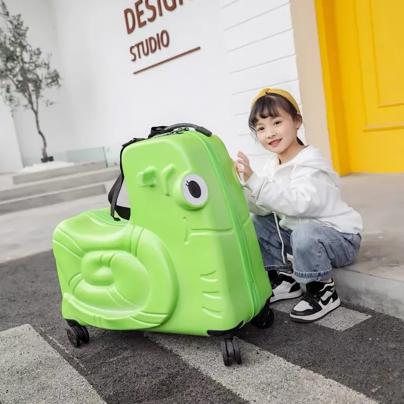 kids Trolley luggage bag travel suitcase children\'s trolley luggage spinner wheels Bag Cute Baby Carry On ride Trunk suitcase