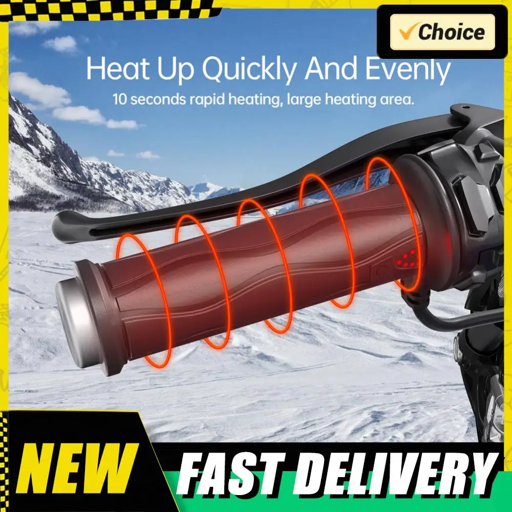 

Руль с подогревом мотоцикла, 5 передач, 12 В, ручки с подогревом для мотоцикла, ручка для скутера, грелка для рук, силиконовая электрическая ручка с подогревом