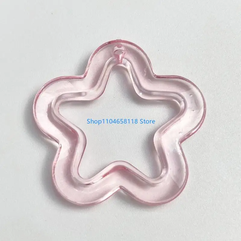 

5pcs Mini Acrylic Flower Charm Pendant Loose Beads Star Charm Jewelry Making Accessories DIY Craft Wedding Party Decor