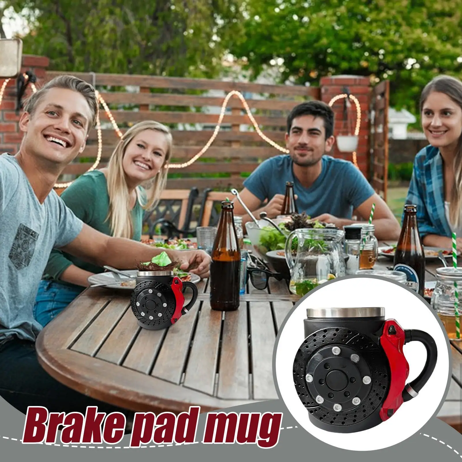 Fun Mugs Brake Pad Design Cool Mugs Ergonomic Cup With Handle For Kids Father's Christmas Friends Work Brake Pad Mug