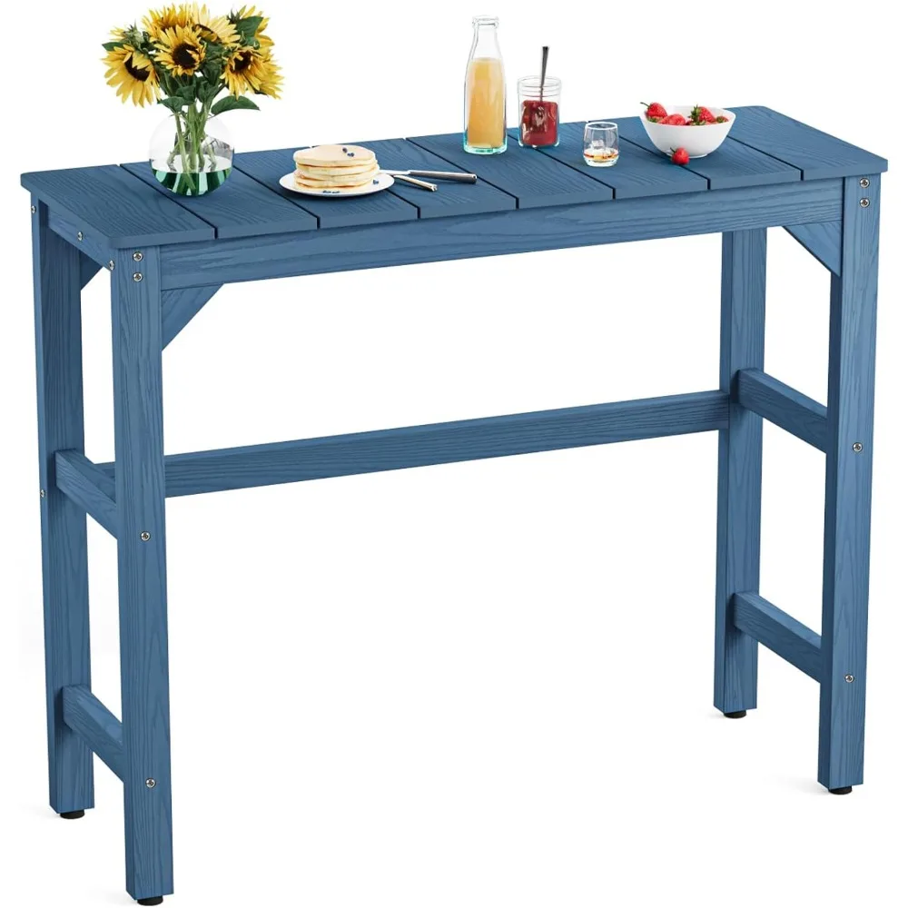 

Outdoor Bar Table, 42 Weatherproof Patio Bar Height Counter Table, HIPS Material, Waterproof, for Outside, Garden, Backyard, Bal