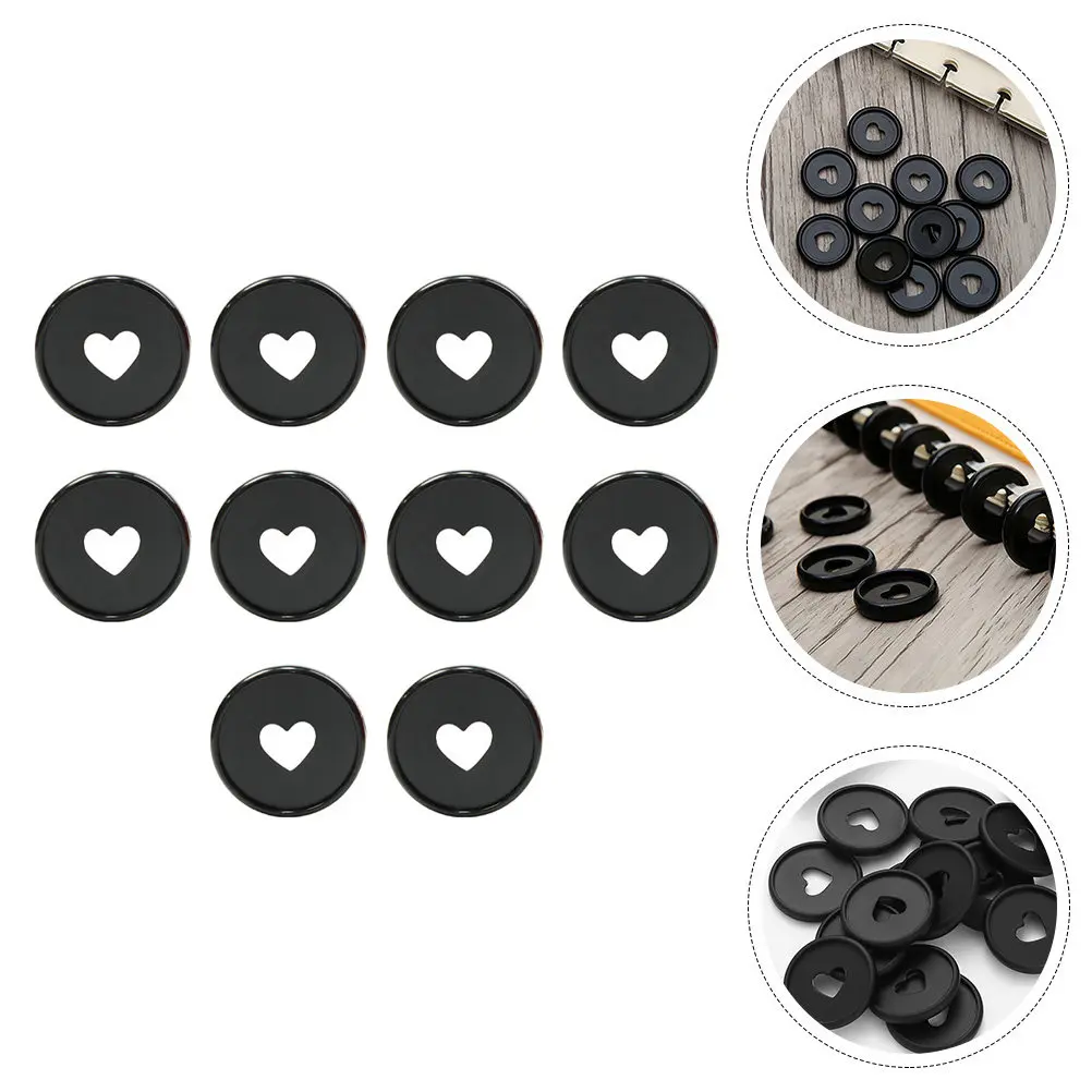 

10 шт. дисков-зажимов для блокнотов в форме сердца, креативный дизайн, для ежедневников, планеров, журналов, скрапбукинга, больших книг