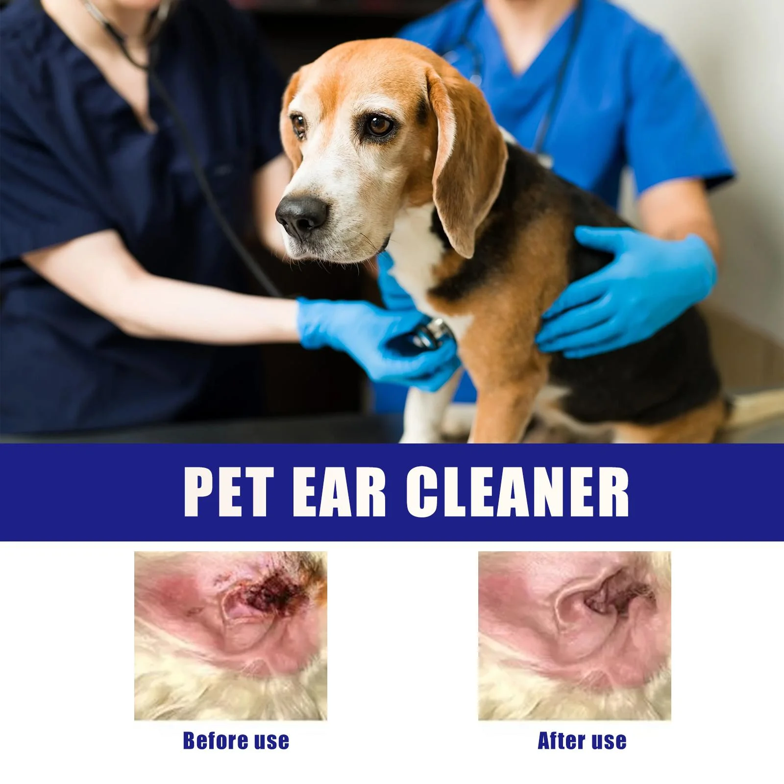 50 ml Pet Ear Drops Gentle Cleaning Ear Mites And Earwax In Cats & Dogs Inhibiting Ear Bacteria