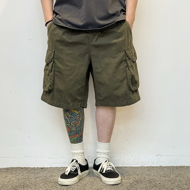 Japanese Streetwear High Quality Loose Camo Tactical Shorts Men Clothing Summer Outdoors Harajuku Casual Baggy Cargo Pants Male