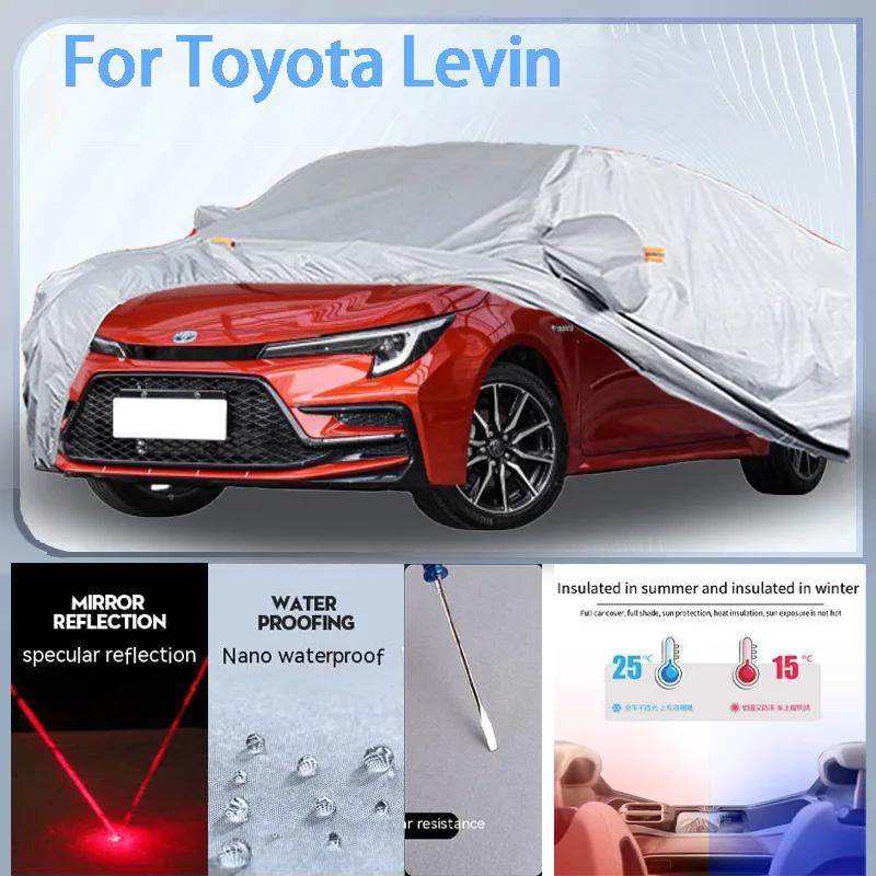 

For Toyota Levin Full Car cover with UV protection and Winter Insulation roles,Rainproof,Snowproof Ati-frost properties.