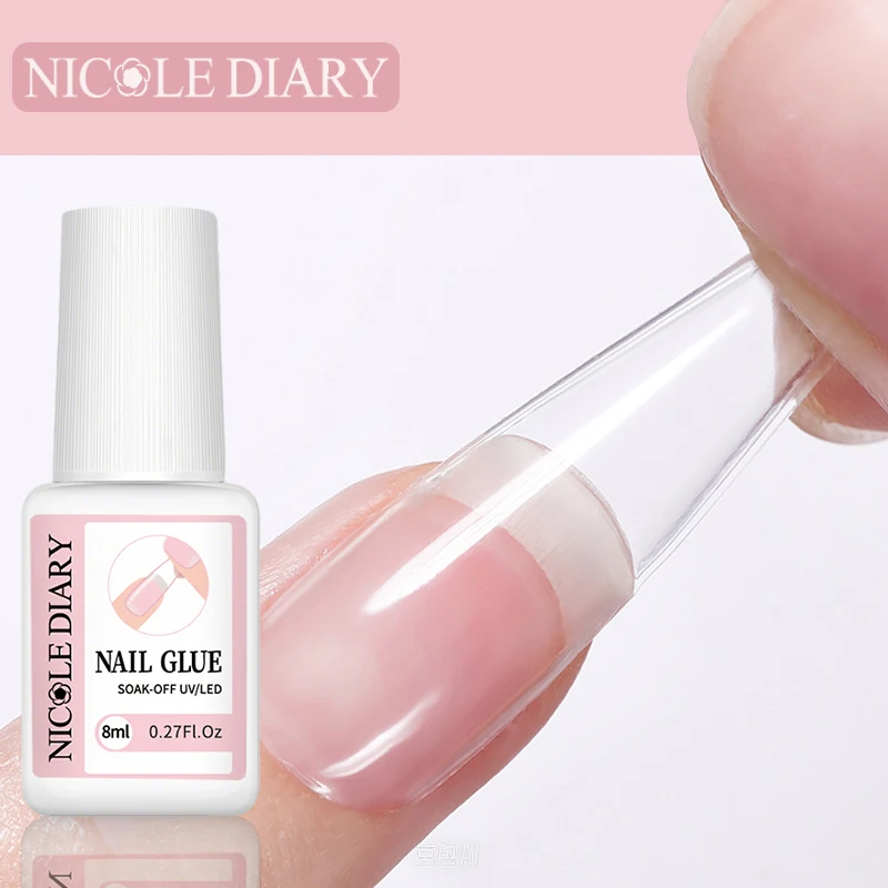 

NICOLE DAIRY 8 мл Набор сверхпрочных клеев для ногтей для накладных ногтей, акриловые ногти, накладные ногти, длительная адгезия