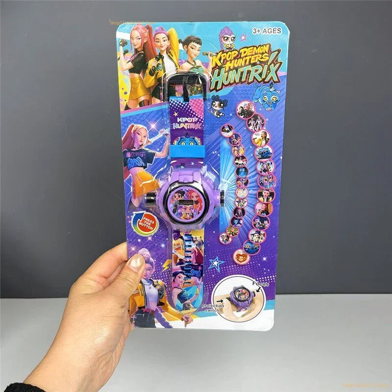 Cartoon-Kinder-Projektionsuhr mit 24 Bildern, Digitale Elektronische Armbanduhr, Multifunktionale Spielzeuguhr, Geschenk für Fans und Geburtstagsfeiern – Detail 4