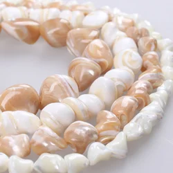 Natural Shell Beads Irregular White Mother Of Pearl Tridacna Shell Loose Beads 7-17mm For Diy Bracelet Necklace Jewelry Making