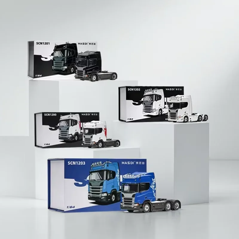 

MASSDI Масштабная модель тягача R500 1/64, литая, коллекционная, для взрослых, сувенир, украшение, статическая модель для демонстрации