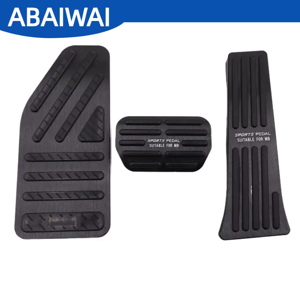 ABAIWAI Car Pedals For GAC Trumpchi M8 2025 2026 2027 Aluminum Alloy Rubber Brake Accelerator Gas Pad Auto Part Cover Anti Ship