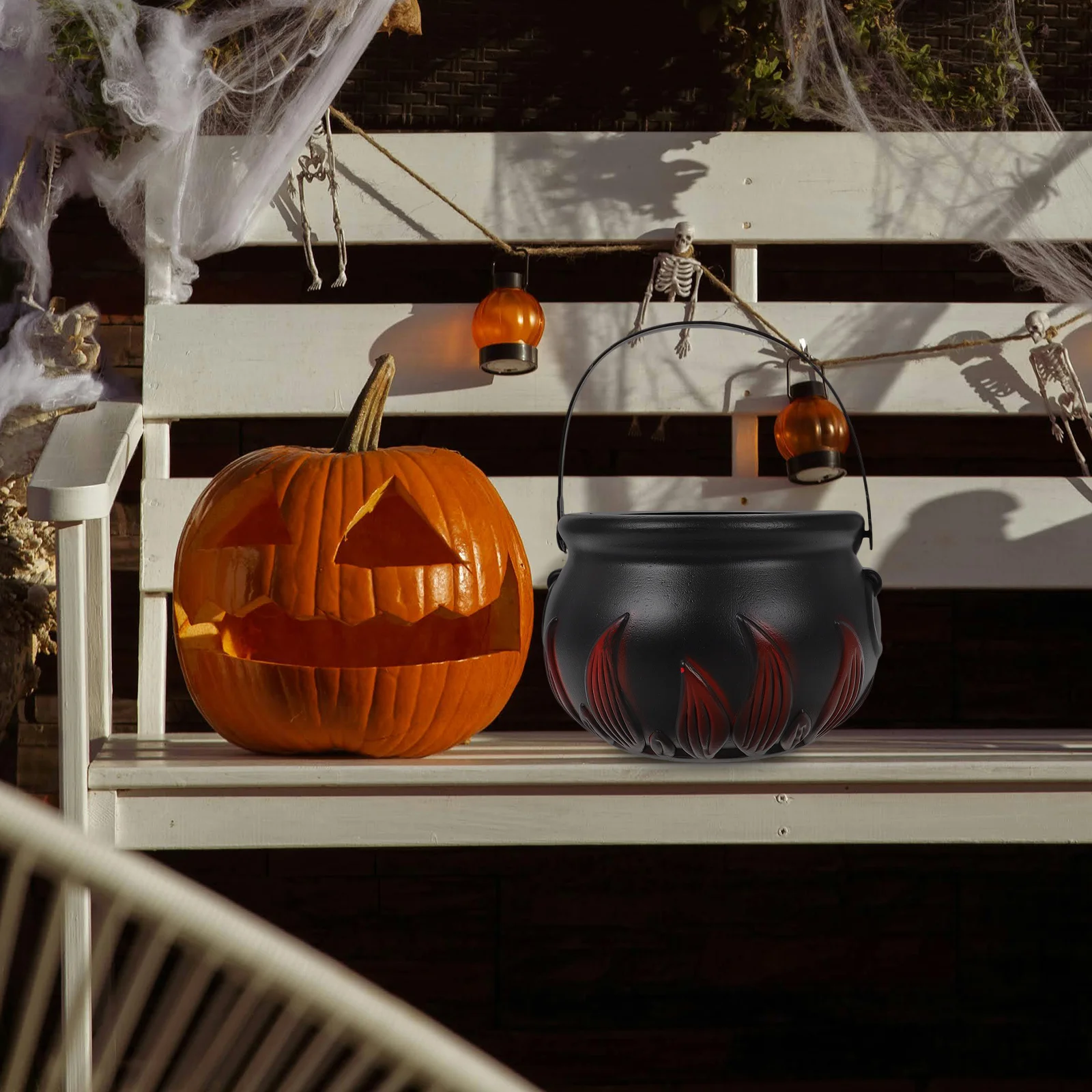 

Halloween Pumpkin Bucket Pumpkin Sweet Holder Halloween Decor bucket Witch Pumpkin Container Halloween Pumpkin Prop