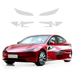 Voor Tesla Model 3 Hoogland 2024 Voorgesneden Auto Koplamp Achteruitkijkfolie Beschermfolie Carrosserie Sticker Clear Ppf Tpu Transparant