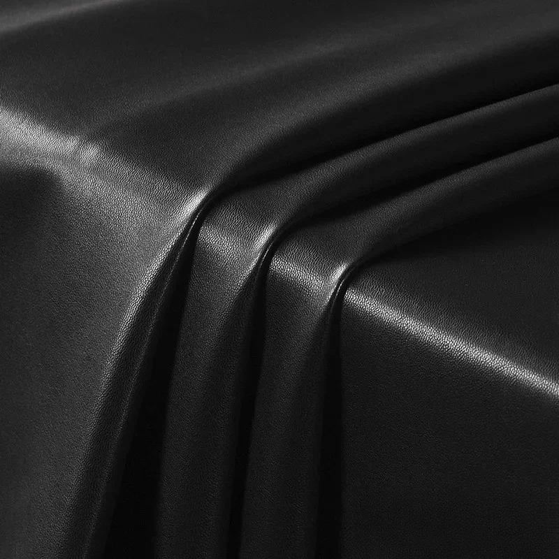 หนังโปรตีนสีดำล้วน ผ้า PU ยืดห - Home Textiles Designer บทวิจารณ์และราคา