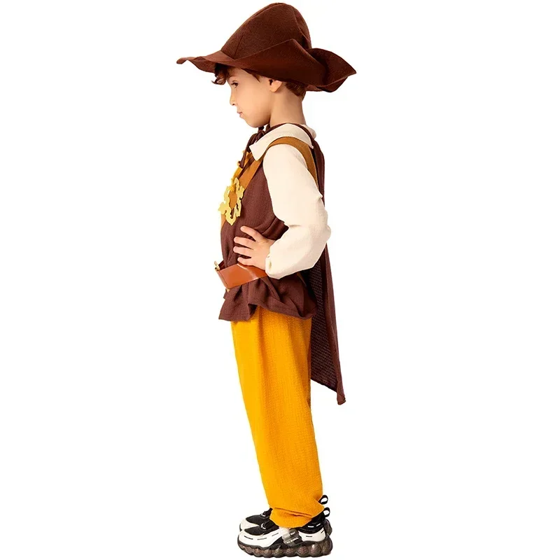 2024 New Arrival Boy Archer Woodsman Child Costume Medieval Adventurer Costume For Kid