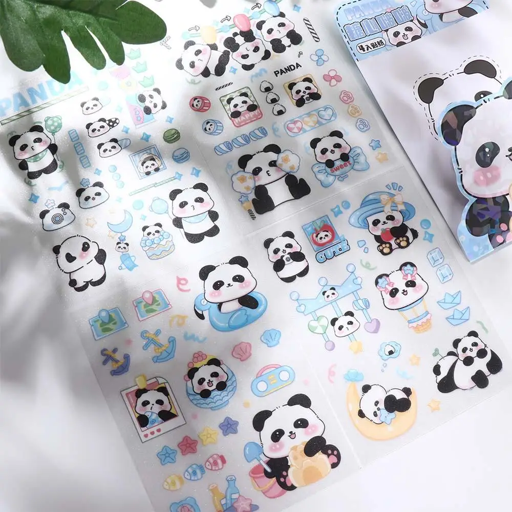 น่ารักตลก Kawaii Panda สติกเกอร์กระดาษแฟชั่นการ์ตูน Panda สติกเกอร์ DIY สร้างสรรค์สัตว์สติกเกอร์ตกแต่งเด็ก