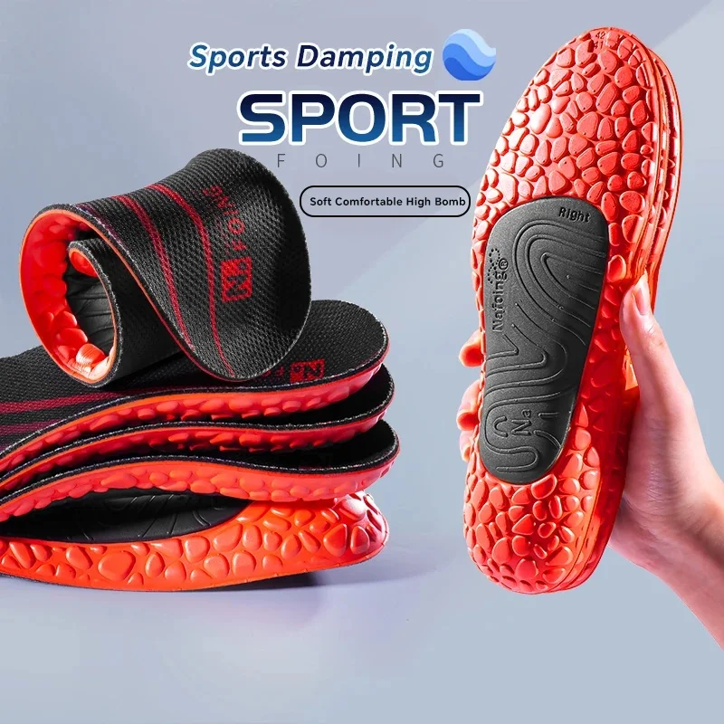 1Pair Sport Insoles for Shoes Shock Absorption Deodorize Breathable Insole for Men Women Sport Running Care Insoels