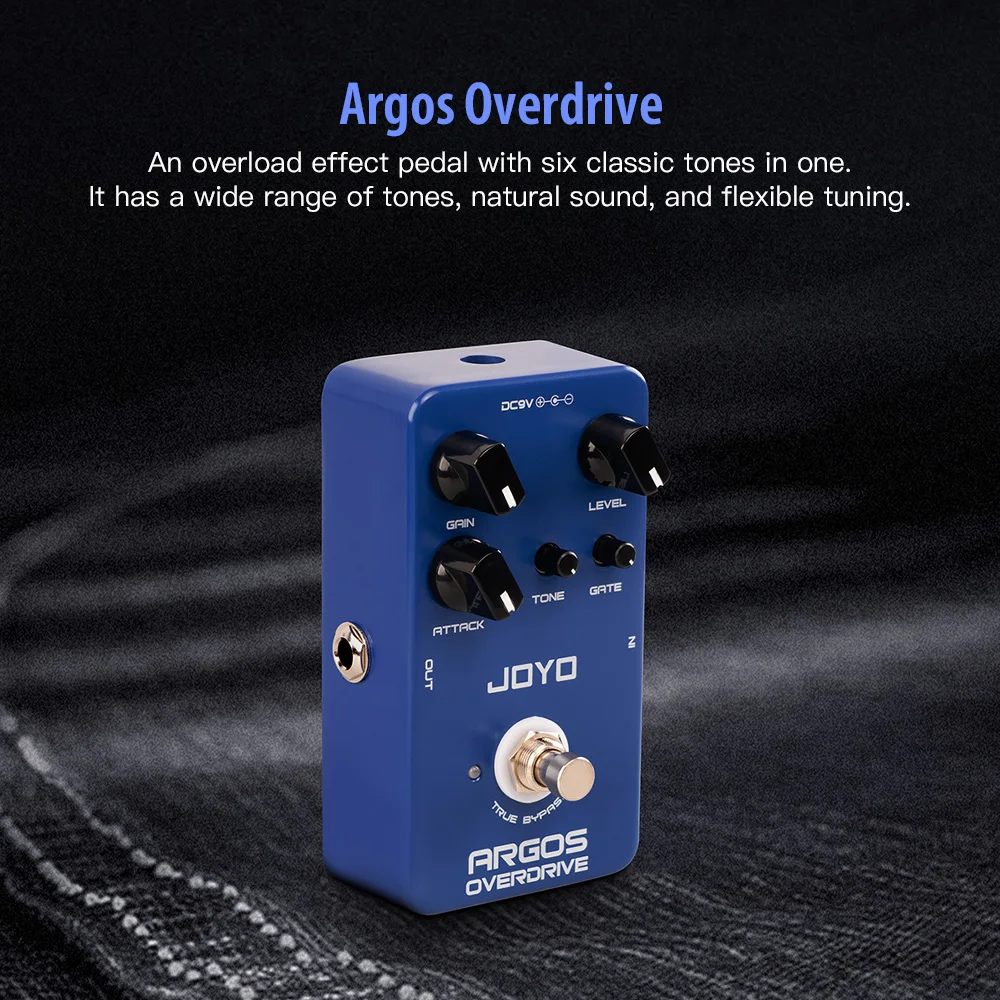 JOYO JF-23 ARGOS Overdrive Guitar Pedal Built-in Noise Gate with Multi-mode 6 Natural and Flexible Overdrive Tones view 5