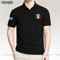 United Mexican States Mexico polo shirts men short sleeve white brands printed for country 100% cotton nation team flag hot sale