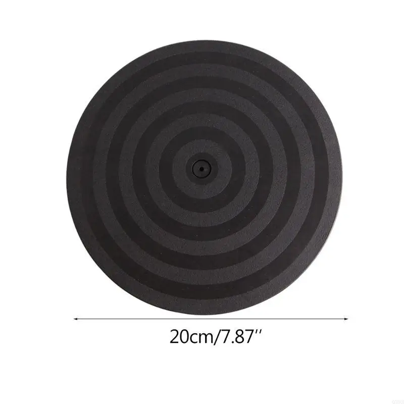 Q39B Round Bonsai 360 Rotating Turntable Practical 8" 20cm Black Plastic Turntable