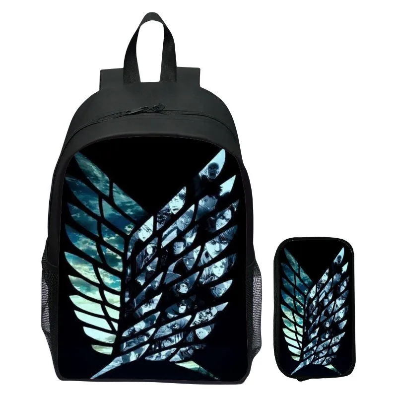 Children's backpack set attack on Titan, giant primary school backpack, kindergarten backpack, pencil case