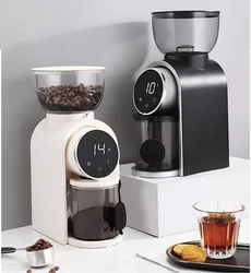 110V/220V Bean Grinder Commercial Electric Bean Grinder Coffee Bean Grinder Hand Brewed Italian Grinder Home Thickness Adjust