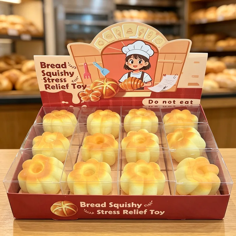 New Cat-Paw Bread Croissant Slow-Rebound Stress-Relief Toy PU Material Colorful Boxed Set Soft Moist Perfect Unwinding Tool