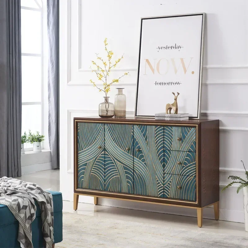 Multifunctional entrance cabinet three buckets three door cabinet