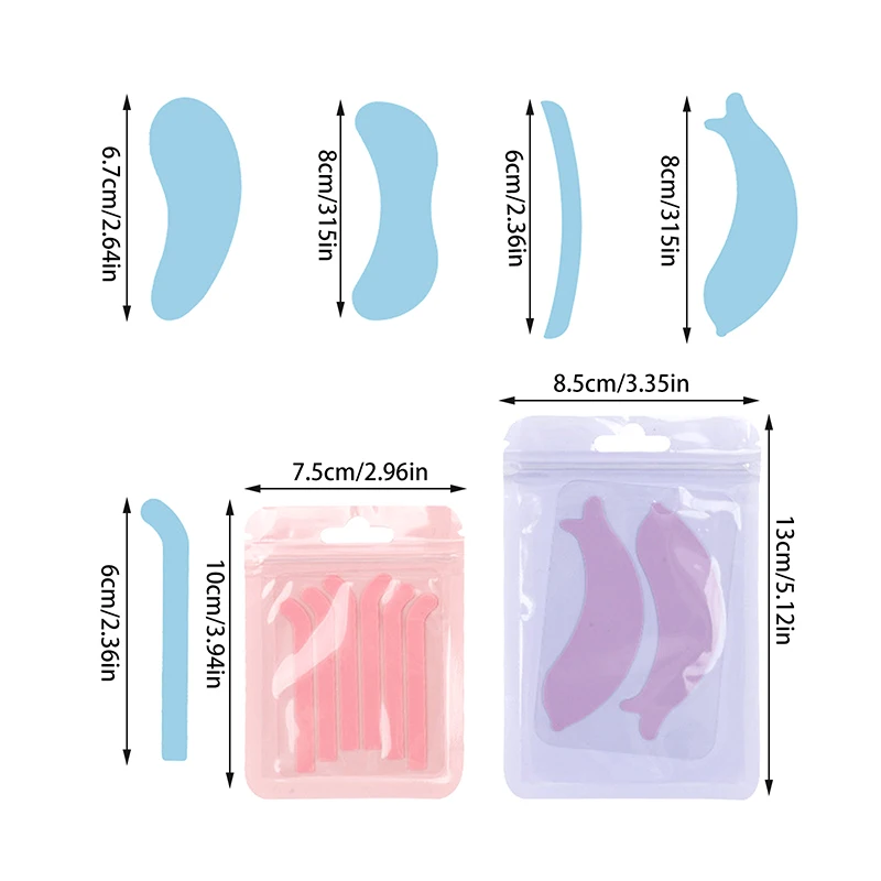 Coussinets réutilisables en silicone pour extension de cils, patchs collants pour les yeux, outils de maquillage, 2 pièces, 6 pièces