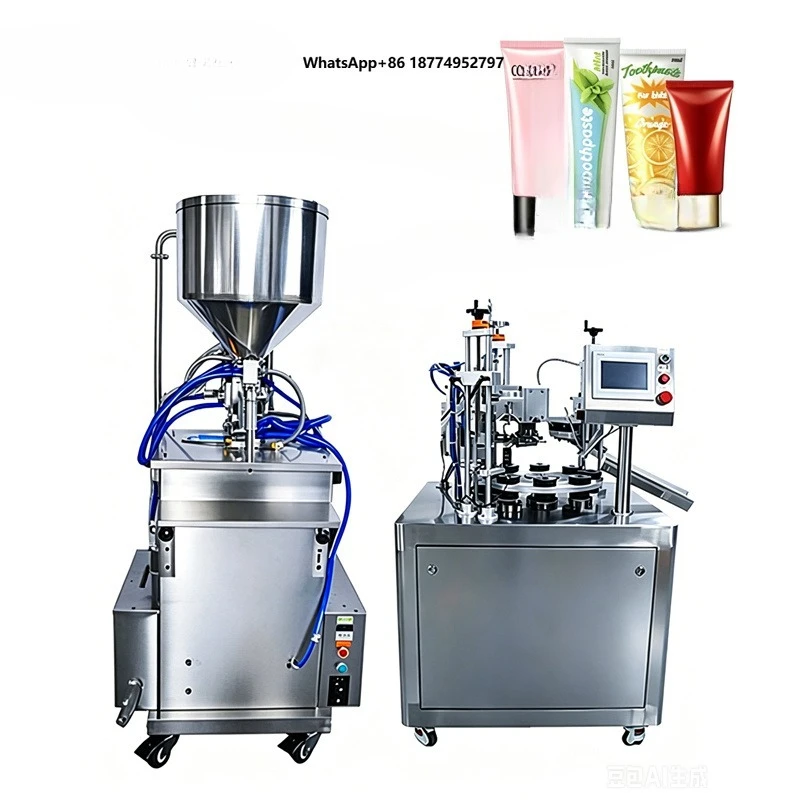 Semi-Automatic Toothpaste Tube Filling and Sealing Machine for Facial Cleanser, Hair Dye, and Skincare Products
