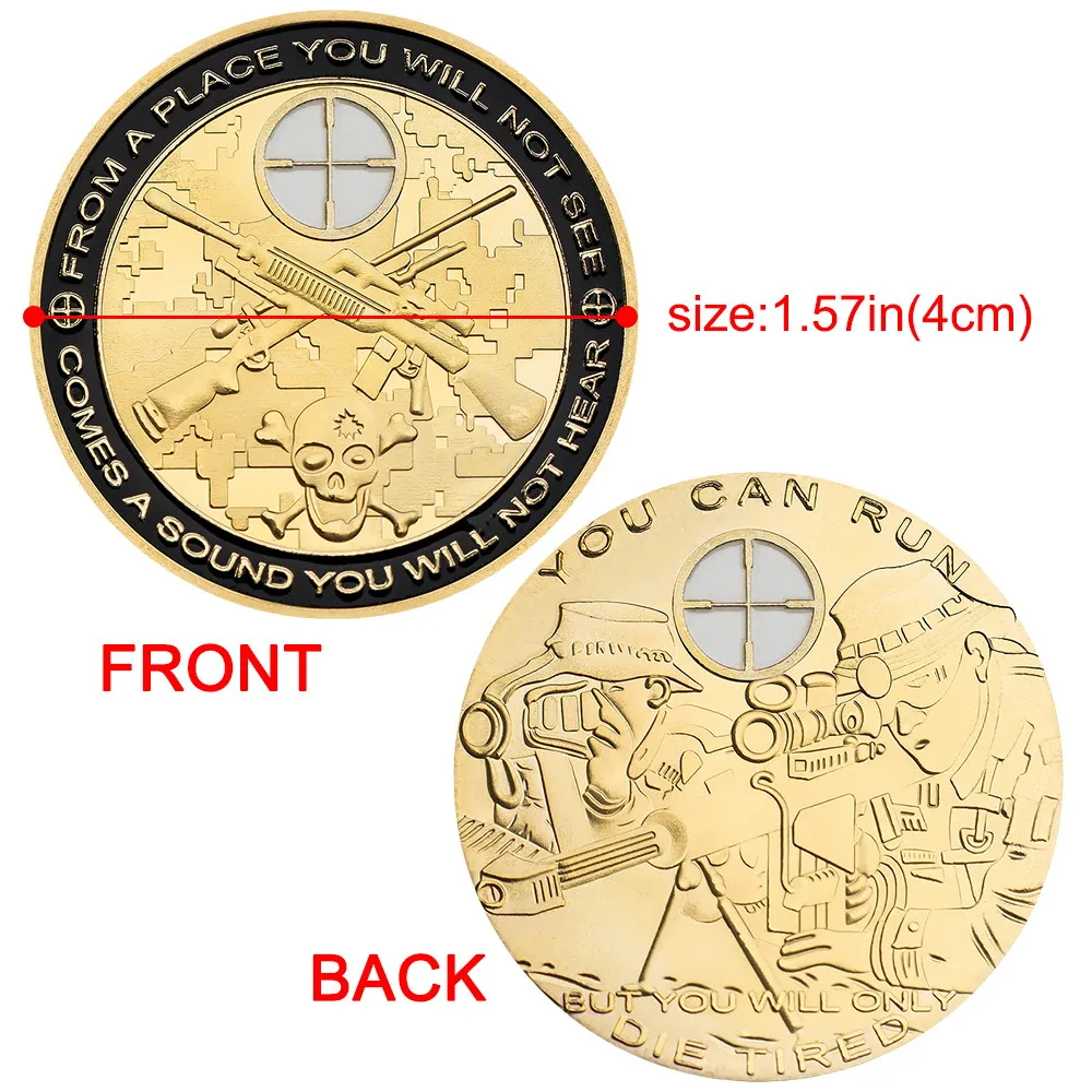 1pc Special Forces Sniper Military Challenge Coin Us Army Commemorative Coin Collectible Gifts for Holiday Home Decor