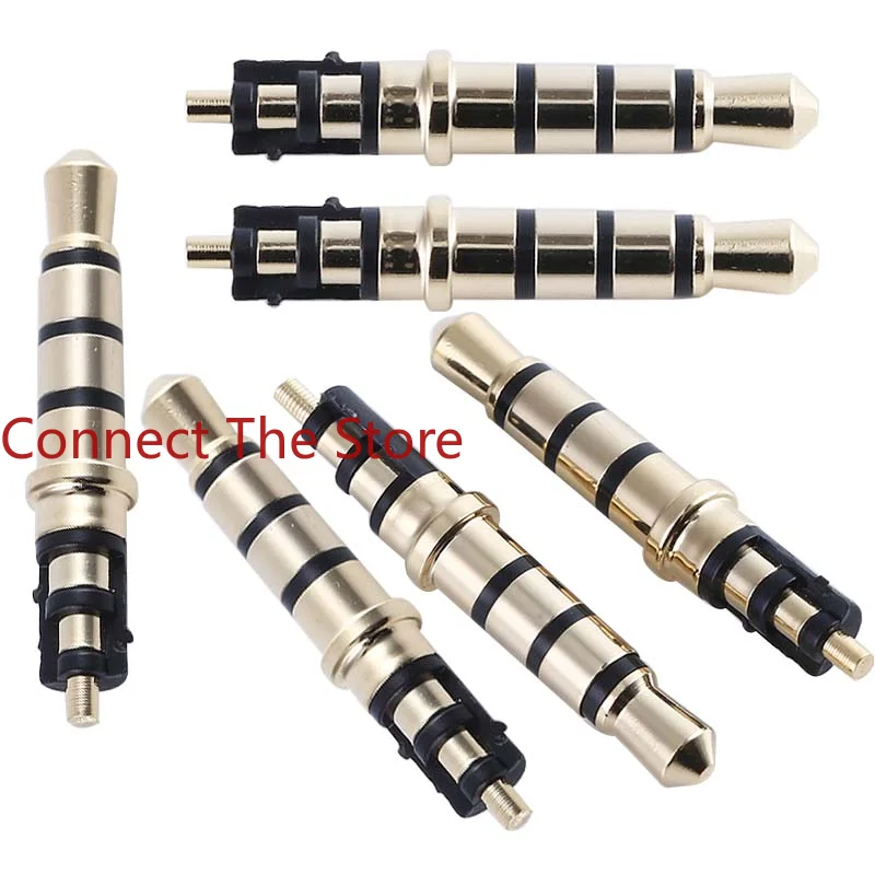 10PCS Headphone Plug 3.5MM Level 4.5 Disc  Stereo    Male    Extended Gold Plating.