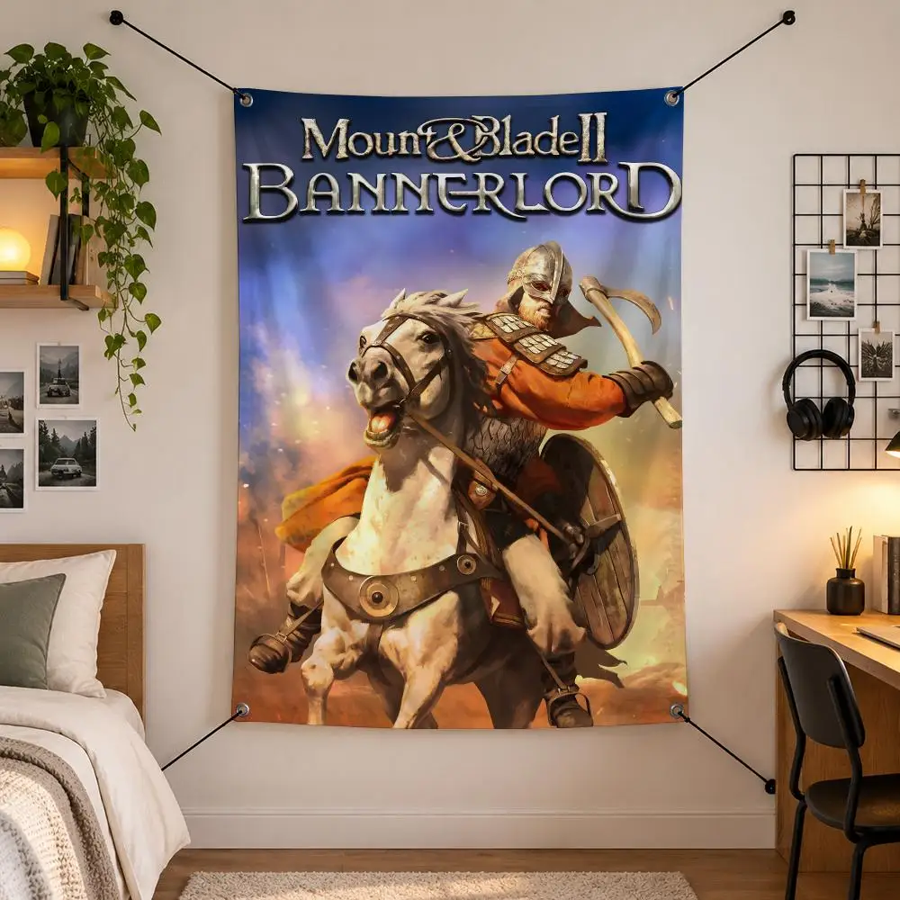 Game M-Mount & Blade Flags Vertical Wall Hanging for Bedroom Dorm Living Room Party Garage Camping