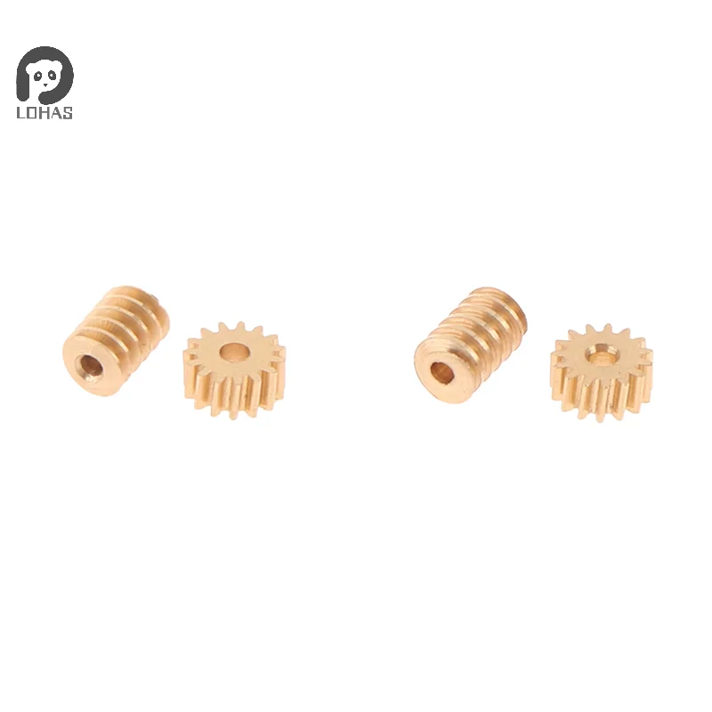 1:87 Modulus 0.2 15T Micro Brass Turbine Worm Static Change Gear Hole Dia 0.8mm/1mm Reduction Pinion Shaft Connector