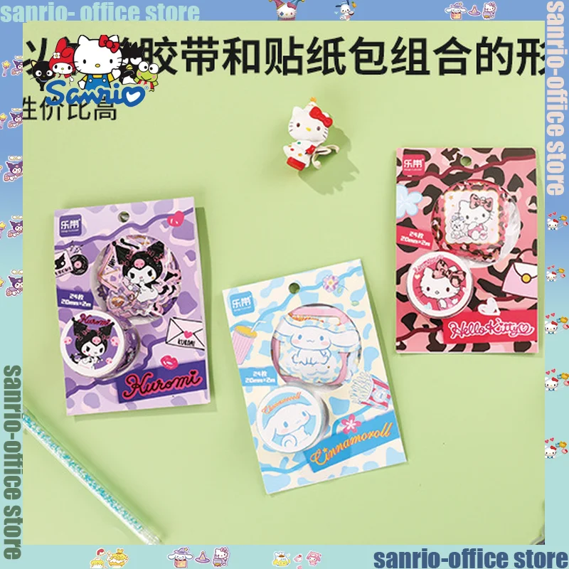 10pcs Sanrio Stationary Tapes Stickers Hand Account Tape Decor Wholesale Creative Pochacco Hellokitty Stickers Pack Gifts