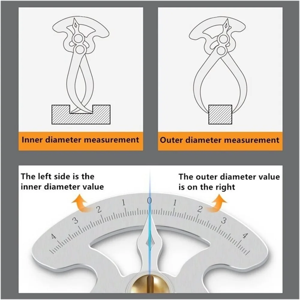 Gap Gauge Wall Thickness Measuring Ruler High-precision Thickness Gauge Wooden Internal & External Diameter Measuring Gauge