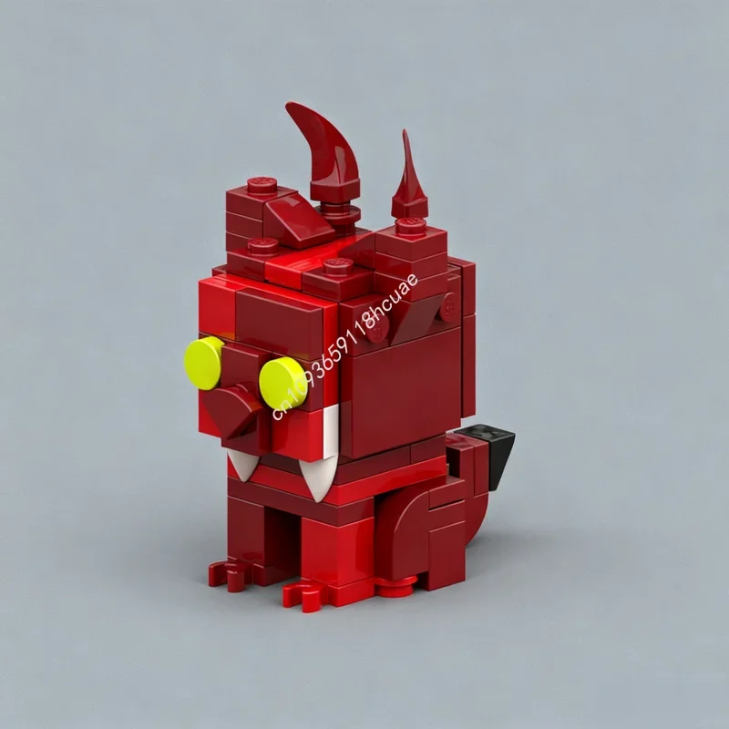 

Набор строительных блоков MOC Hellkitten Brickheadz, 87 деталей, для детей, архитектурные конструкторы, развивающие игрушки, модульные образовательные кубики, рождественские подарки