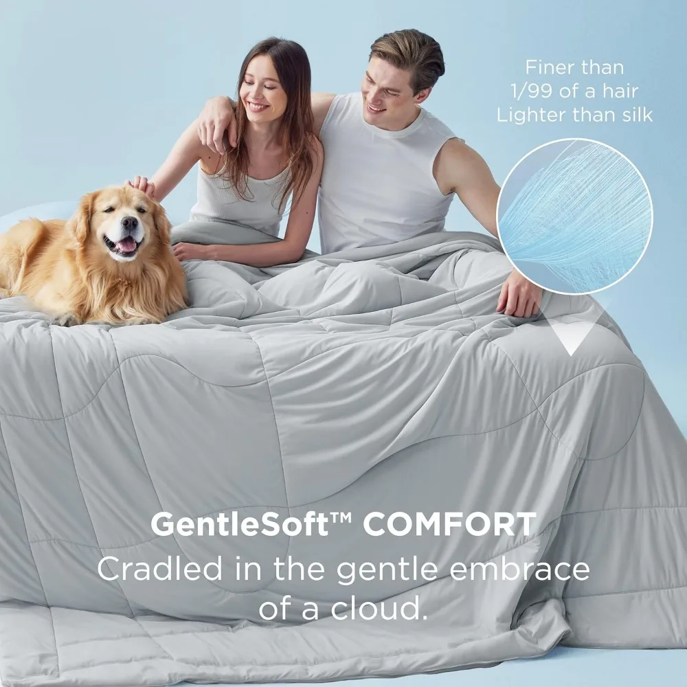 لحاف تبريد بحجم كال كينج - بطانية خفيفة الوزن على الوجهين للنوم الصيفي، مثالية للنوم الساخن #5