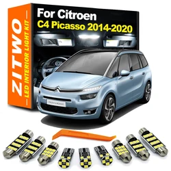 ZITWO 14Pcs Car Bulb Accessories LED Interior Light Kit For Citroen C4 Picasso Grand Picasso 2014 2015 2016 2017 2018 2019 2020