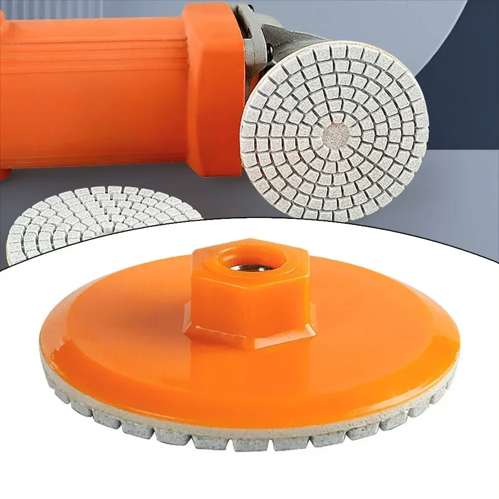 1pc 3Inch Diamond Polishing Pad Grinding Blade Angle Grinder Dry Polishing Pad Integrated Type Disc Abrasive For Marble Concrete