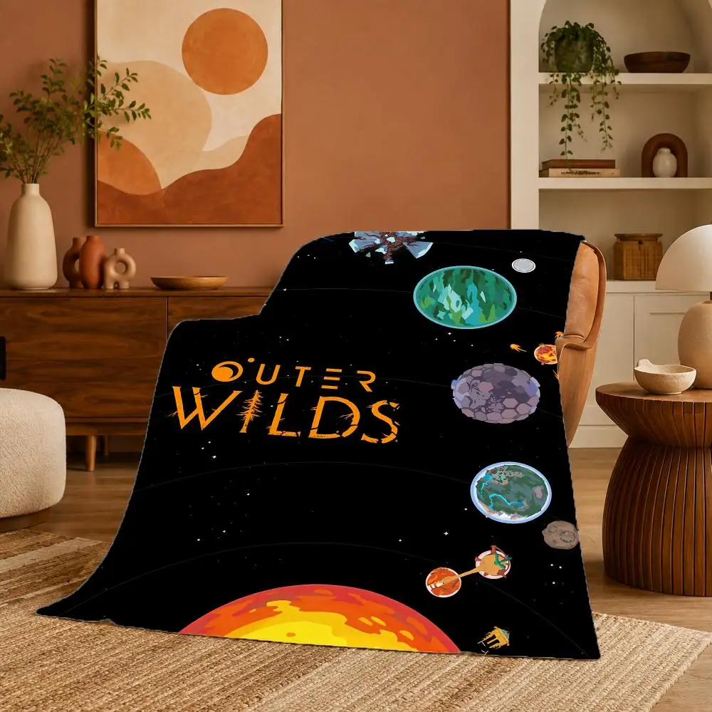Funny O-Outer Wilds Game Movie Mysterious Throw Ultra Soft Summer Flannel Throw Blanket for Couch, Bed, Office & Travel