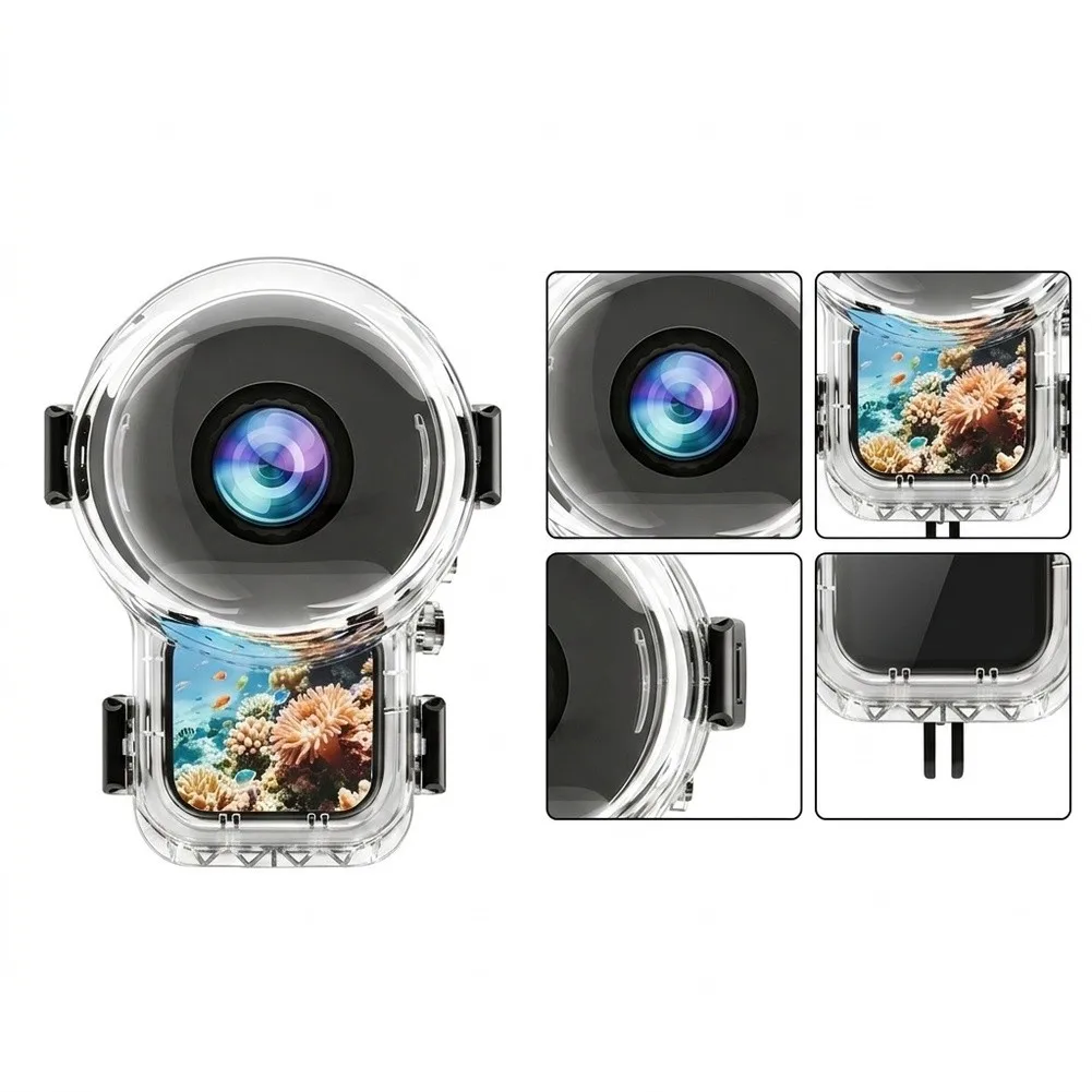 Transparent Waterproof Dive Case Up To 60m Anti-Fog Housing For Insta360 X6 360 Action Camera Underwater Photography Accessories