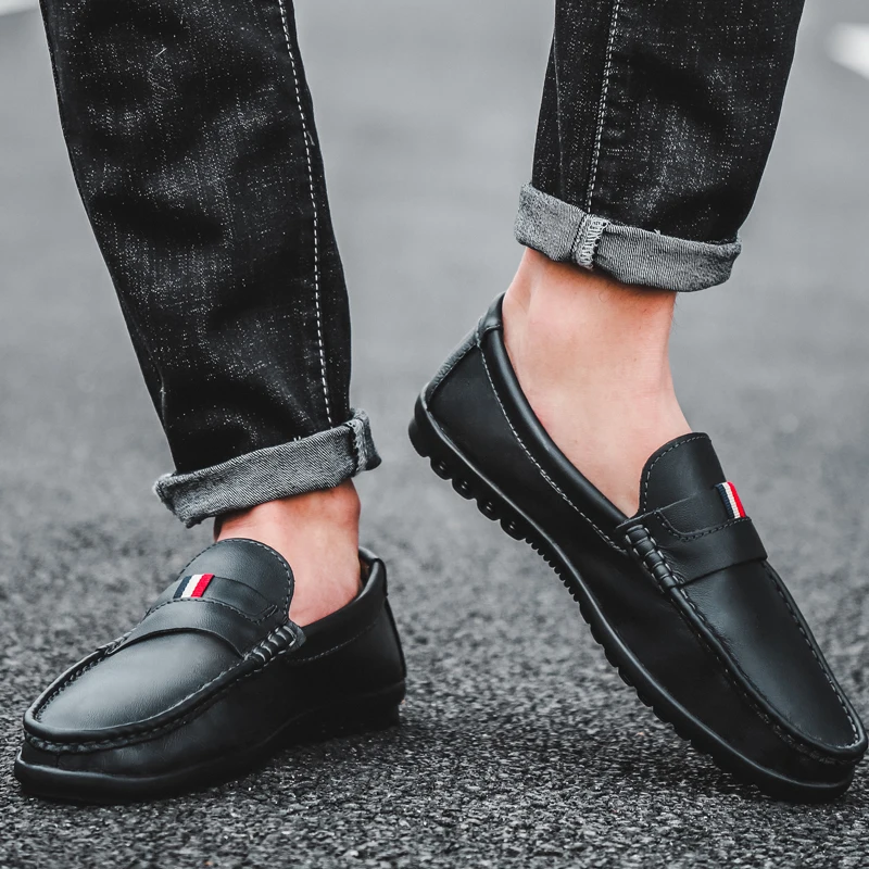 Mocasines de estilo minimalista para hombre, zapatos cómodos para caminar, oficina, conducción al aire libre, ocio, negocios, cuatro estaciones